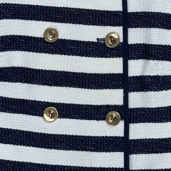 Jones New York Vintage Blue/White Stripes Size 14 Jacket - Picture 4 of 9